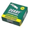 DERBY PROFESSIONAL SINGLE EDGE RAZOR BLADES, 100 UNITS.