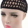HAND-WOVEN HAIR WOVEN NIGHT CAP FOR WOMEN, BLACK