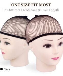 MORGLES WIG CAP, 6 MESH WIG CAPS, HAIR NET FOR WIG, MESH CAP FOR WOMEN, BLACK