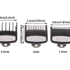 3PCS HAIR CLIPPER GUARDS GUIDE COMBS HAIR CLIPPER CUTTING GUIDES HAIRSTYLING TOOL ACCESSORY FOR HAIR SALON COMPATIBLE WITH 1.5MM 3MM 4.5MM.m