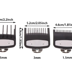 3PCS HAIR CLIPPER GUARDS GUIDE COMBS HAIR CLIPPER CUTTING GUIDES HAIRSTYLING TOOL ACCESSORY FOR HAIR SALON COMPATIBLE WITH 1.5MM 3MM 4.5MM.m