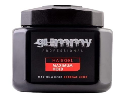 GUMMY EXTREME MAXIMUM HOLD HAIR GEL 23.5 OZ, STRONG HOLD HAIR GEL, LONG LASTING HAIR GEL, ALCOHOL FREE HAIR GEL.